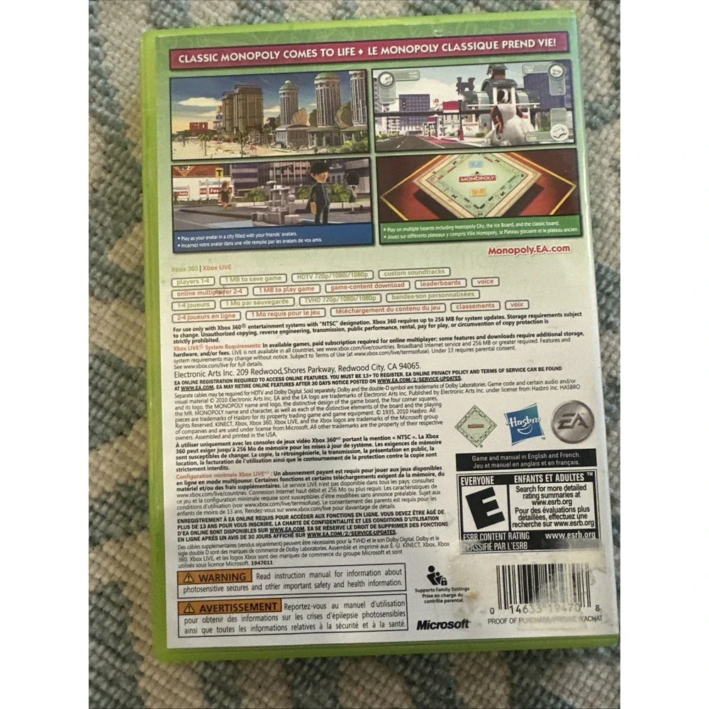 Monopoly Streets Xbox 360 Complete In Box W/Manual CIB Tested‎ Working